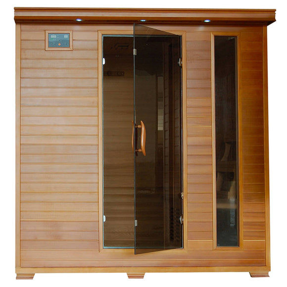 HeatWave Great Bear 6-Person Cedar Infrared Sauna w/ 10 Carbon Heaters